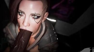 "The Sexy Nympho Vampire Gets Some Night City BBC. Regina3D"