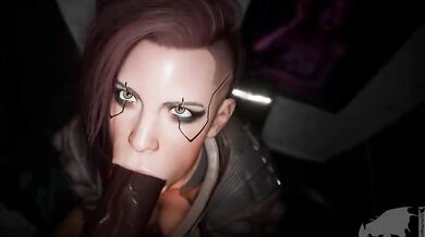 "The Sexy Nympho Vampire Gets Some Night City BBC. Regina3D"