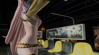 A sexy girl named Luka performs a nude dance, with her skin covered in black gold paint, leaving nothing to the imagination.