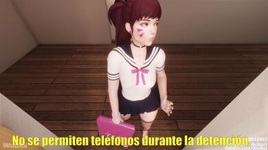 Stuck In Detention With D.Va [White][Wutboi][Sub Español]