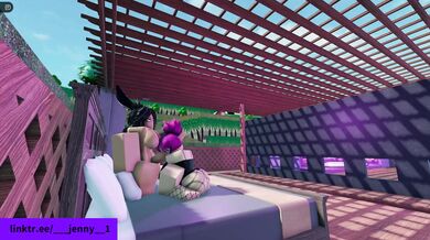 'Blonde bimbo is taken from behind by a furry crossdresser'