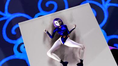 'Jinx, the voluptuous demon, demolishes Raven with her sexy curves and round ass in an explosive hentai video.'