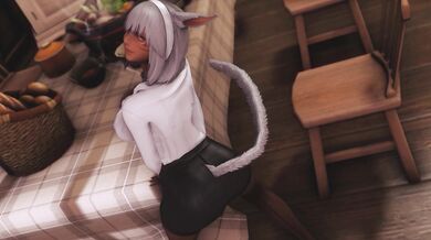 "Thrusting and Grinding with a Miqo'te Dancer in the World of Final Fantasy XIV"