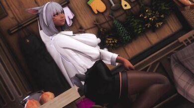 "Thrusting and Grinding with a Miqo'te Dancer in the World of Final Fantasy XIV"