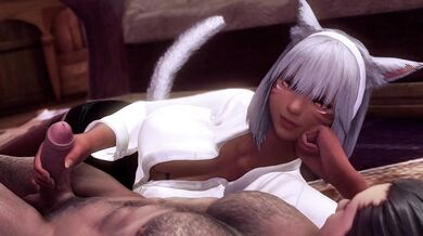 "Thrusting and Grinding with a Miqo'te Dancer in the World of Final Fantasy XIV"