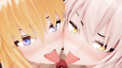 "Sexy Maid Makes Her First Threesome with Two Strong Men!"