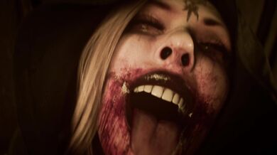 The seductive vampire Bela challenges her lover Midnight to a swimming race in the middle of the night.