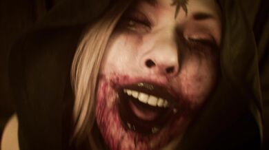 The seductive vampire Bela challenges her lover Midnight to a swimming race in the middle of the night.