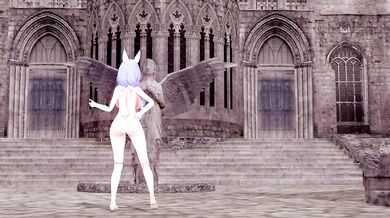 'In a Small Mini Garden, Haniwa's Tiny Bonsai Erodes into an Orgy of MMD Animation and Painful Cumshots'