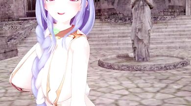 'In a Small Mini Garden, Haniwa's Tiny Bonsai Erodes into an Orgy of MMD Animation and Painful Cumshots'