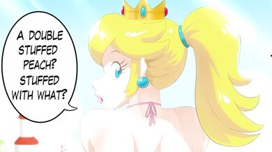 "Grab your dildos and enjoy the show, as these chicks get stuffed with peaches!"