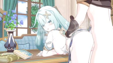 "Asuna Yuuki, the Queen of Faruzan Island, gets intimate with Genshin Impact."
