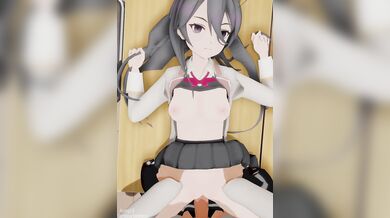 Rewritten as: "Ayano Hypnotized with Breast Enlargement Spell (No X-ray)".