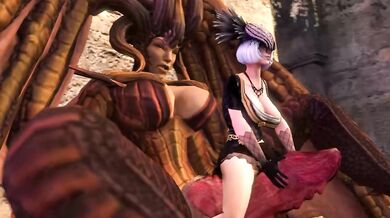 'Two-Headed Futanari Females by Coot27'