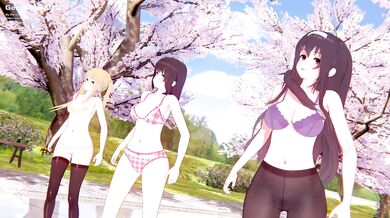 "Pantyhose Hentai Fuckfest with Sawamura Spencer, Kato Megumi and Kasumigaoka Utaha"