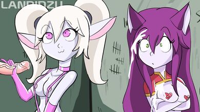 "The three yordles in the glory hole | LANDIZU"