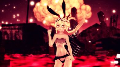 "Shimakaze Supernova [MMD R15] Hamselvish - The Ultimate Fusion Porn"