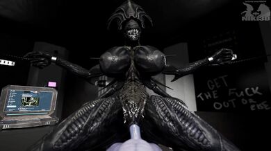 "Hentai Queen Niki3D Dominates the Huge Cock of Xeno in a Cumtainment Adventure"