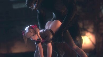 "Hentai Porn: Rekin3D D.va and Black Cat get it on with a Werewolf (1080p60)"