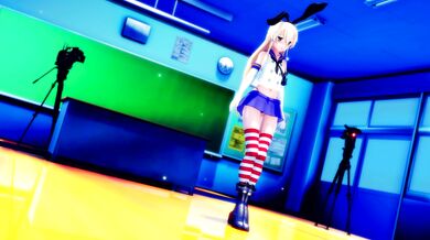 "Sailor Idol Shimakaze MMD R15 Hamselvish - The Sexy Sailor-themed Hentai Porn Adventure!"