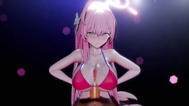 "Hanako's Double-Splashing Swimsuit Paizuri".