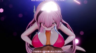 "Hanako's Double-Splashing Swimsuit Paizuri".