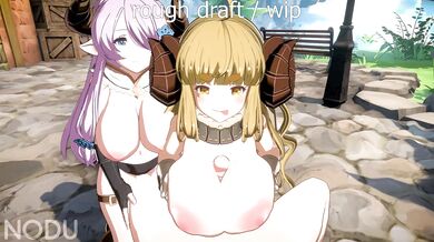 "Busty Asian MILF Anila gets a titfuck from her son-in-law, with his big cock poking out of her cleavage. (SFW)"