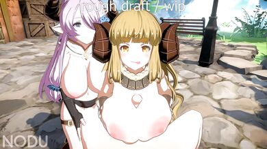 "Busty Asian MILF Anila gets a titfuck from her son-in-law, with his big cock poking out of her cleavage. (SFW)"