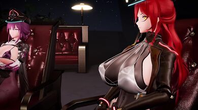 "The Naughty Trains of Honkai and Star Rail: Kafka and Himeko Get Down and Dirty in the Locomotive Cabin."