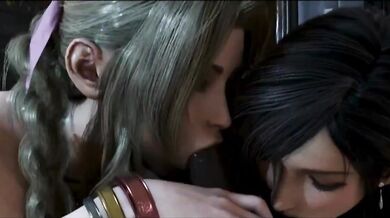 "Rebooted and Ready for Action: Barrett Joins the Fun with Aerith and Tifa [Bonus 3D]"