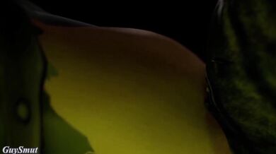 'Jill Valentine gets her massive boob sucked by a horny monster in this hot and steamy hentai video!'