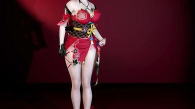 Watch Tifa strip and shake her hips to the beat in this hot dance scene!