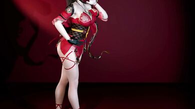 Watch Tifa strip and shake her hips to the beat in this hot dance scene!