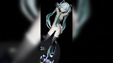 Miku Hatsune gets fucked by a bunch of guys in an R18 hentai video.