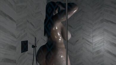 "Asian Beauty Takes a Steamy Shower"