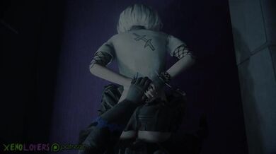 Ghostface, the mysterious masked killer from Scream, surprises pornstar Sable Ward in her bedroom and fucks her hard until she cums.