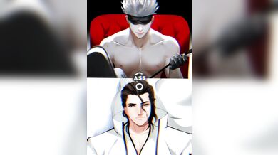 "Battle of the Supernatural Beings - Gojo Satoru vs Aizen Sosuke in a Sexy Porn Game!"