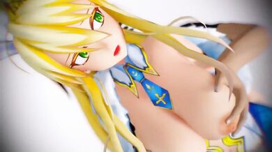 Walking through the forest, Artoria is approached from behind by a mysterious figure who begins to grope her body sensually.
