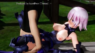 Watch the hentai PORN video "Mash Kyrielight Bench Sex (Kuro@vov)".