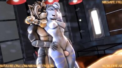 "Lustful Cousins: Coco Bandicoot and Rivet Bred in a Club"