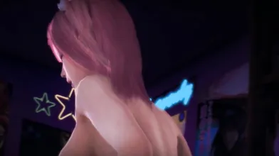 The sexy blonde secretary, Honoka, is bent over her desk in the office of her boss at HMV, with her ass pushed up high for everyone to see.
