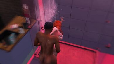 'Rubbing Up Against the Wall, She Gets Pounded by a Muscular BBC in a Steamy Showerside Encounter'