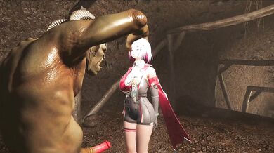 'Mighty Goblin Warrior Seduces Topaz Goddess and Defeats her in Epic Hentai Battle'