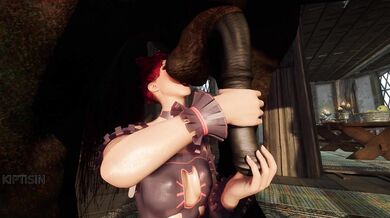 "The Naughty Redhead and Her Kitten Serve a Horse, Part One"
