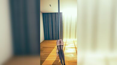 "Sexy Bayonetta Gyrates on a Nude Body Pole with Sultry Moves"