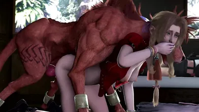Final Fantasy VIII's Aerith Gives Red XIII a Doggy Style in the Devil's Cry Chamber!