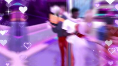 'Public Display of Hentai: Horny Trio Takes Turns on Unsuspecting Blonde at Nightclub'