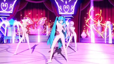 Miku, Luka and Rin Naked Dance - Beauty Medley.