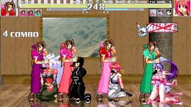 "Aeris and Tifa's Futanari Gangbang: The Sexual Escapades of Three Blonde Women in a Fleshy Orgy."