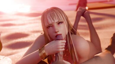 'Sexy Lily on the Beach, No Glasses! Lewd Gazer, No Words!'
